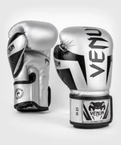 Venum Elite Boxing Gloves -Boxing Equipment Store 3cb42ad44427c77af52e2c99e7f66b0a420a3c14 bg elite silver black 1