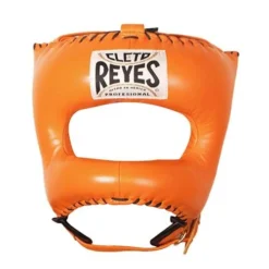 Cleto Reyes Pointed Nylon Bar Headguard -Boxing Equipment Store cleto reyes pointed orange headguard geezers boxing 2