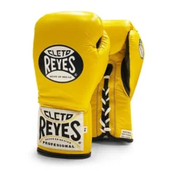 Cleto Reyes 'Safetec' Pro Fight Boxing Glove -Boxing Equipment Store cleto safe tec yellow 2
