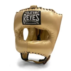 Cleto Reyes Pointed Nylon Bar Headguard -Boxing Equipment Store cleto reyes pointed headguard gold