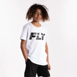 Fly Kids Big Logo Tee -Boxing Equipment Store fly2519 white 1