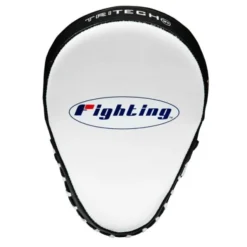 Fighting Sports Tri-Tech Curved Boxing Mitts -Boxing Equipment Store fsppm wh bk 2 1