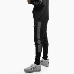 Geezers Poly Tracksuit Pants -Boxing Equipment Store g2902 black grey 1