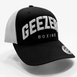 Geezers 3D Logo Trucker Cap -Boxing Equipment Store g2910blkwhite