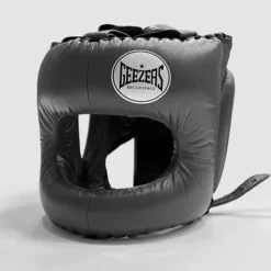 Geezers Elite Pro Bar Faced Headguard -Boxing Equipment Store geezers elite pro barfaced headguard dark grey