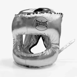 Geezers Elite Pro Bar Faced Headguard -Boxing Equipment Store geezers elite pro barfaced headguard silver