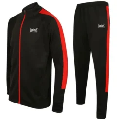 Geezers Junior Poly Tracksuit -Boxing Equipment Store geezers new tracksuit black red 2