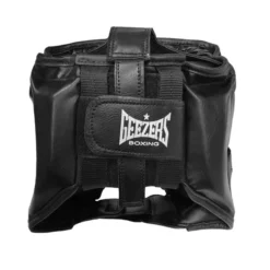 Geezers TRG Junior Cheek Headguard - Black/Red -Boxing Equipment Store geezers trg junior cheek headguard back