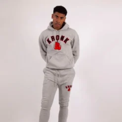 Kronk Gloves Applique Hoodie -Boxing Equipment Store grey hoodie 1