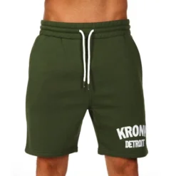 Kronk Detroit Applique Jog Shorts -Boxing Equipment Store kronk applique detroit jog shorts khaki 1