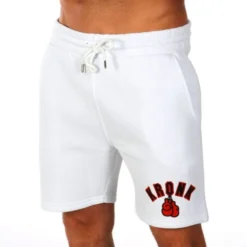 Kronk Gloves Applique Jog Shorts -Boxing Equipment Store kronk applique gloves jog shorts white 1