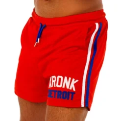 Kronk Iconic Detroit Applique Lined Shorts -Boxing Equipment Store kronk iconic detroit applique lined shorts red 1