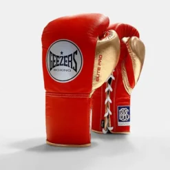 Geezers Elite Pro Fight Gloves - Special Edition -Boxing Equipment Store red gold