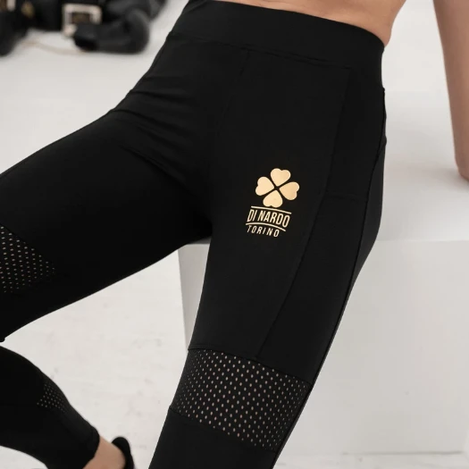 Di Nardo Womens Gym Leggings - Black 2 Di Nardo Womens Gym Leggings - Black - Image 2