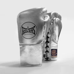 Geezers Elite Pro Fight Gloves - Special Edition -Boxing Equipment Store silver 5