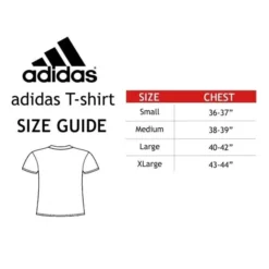 Adidas Boxing "THE BRAND WITH THREE STRIPES" T-Shirt -Boxing Equipment Store sizeguide