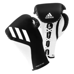 Adidas TILT 350 Pro Boxing Gloves - Lace -Boxing Equipment Store tilt black white lace