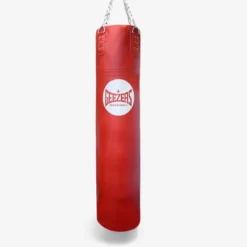 Geezers Elite Pro Traditional Impact Leather Punch Bag - 5ft -Boxing Equipment Store traditional 5ft red