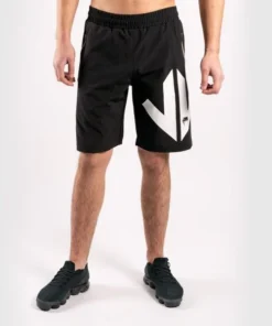Venum Arrow LOMA Signature Collection Training Shorts - Black/White -Boxing Equipment Store training short arrow black white 1500 01