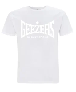 Geezers Large Logo T-Shirt 9 Geezers Large Logo T-Shirt -Boxing Equipment Store white white t shirt 3