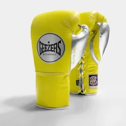 Geezers Elite Pro Fight Gloves - Special Edition -Boxing Equipment Store yellow silver